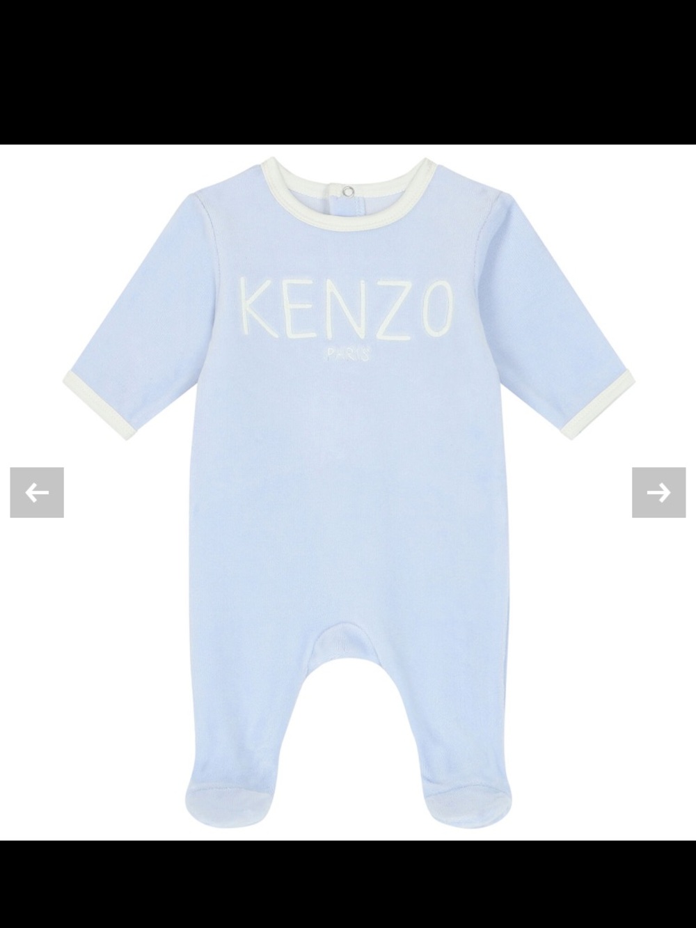 KENZO KIDS Baby Boys Blue Logo & Animals Babygrows Gift Set Size 6 Months NWD.